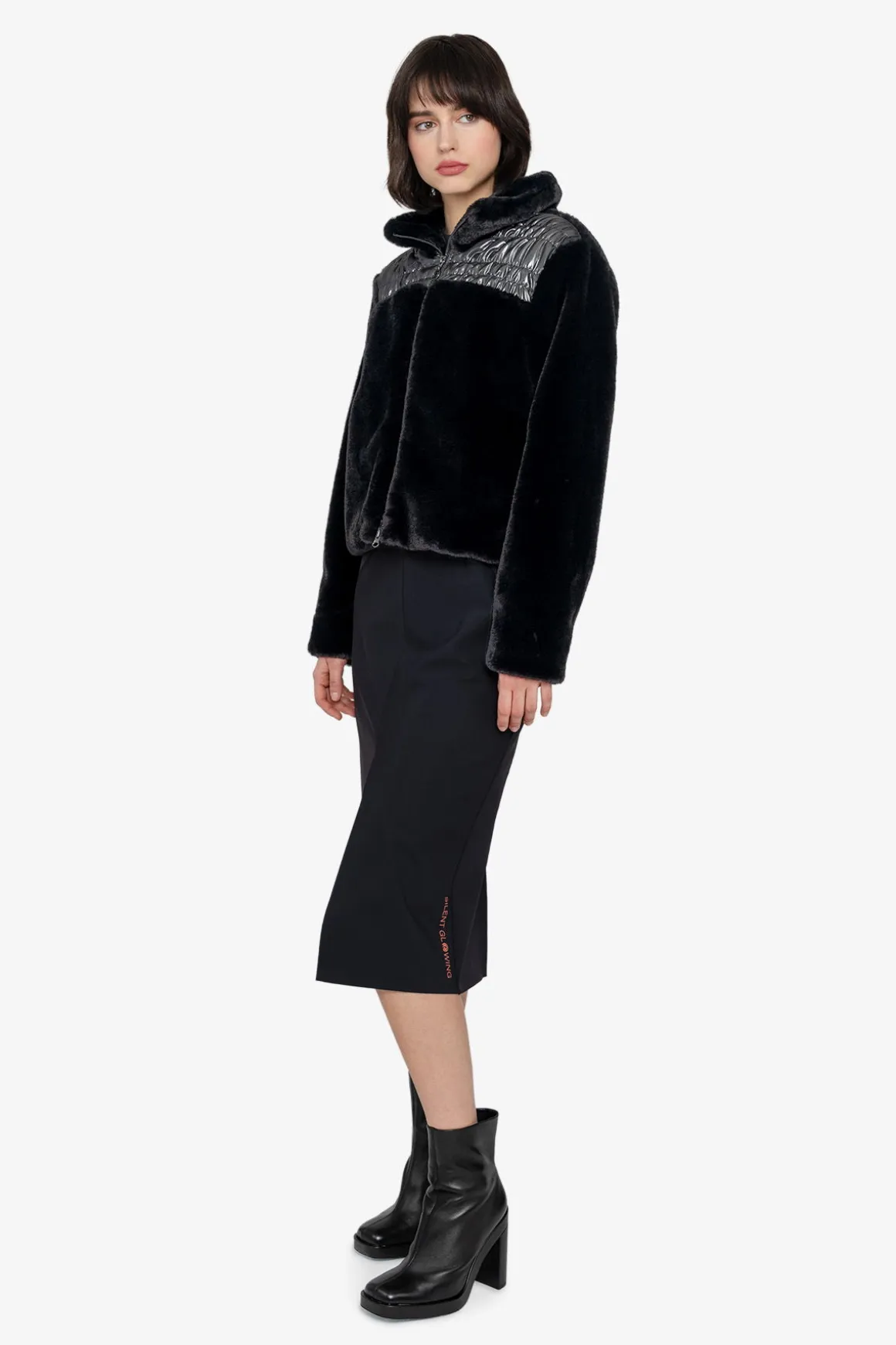 Jacken / Blazer*SPORTALM Plüschjacke mit Umlegekragen Black