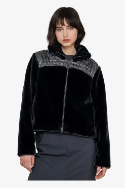 Jacken / Blazer*SPORTALM Plüschjacke mit Umlegekragen Black