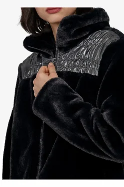 Jacken / Blazer*SPORTALM Plüschjacke mit Umlegekragen Black
