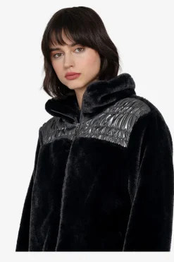 Jacken / Blazer*SPORTALM Plüschjacke mit Umlegekragen Black