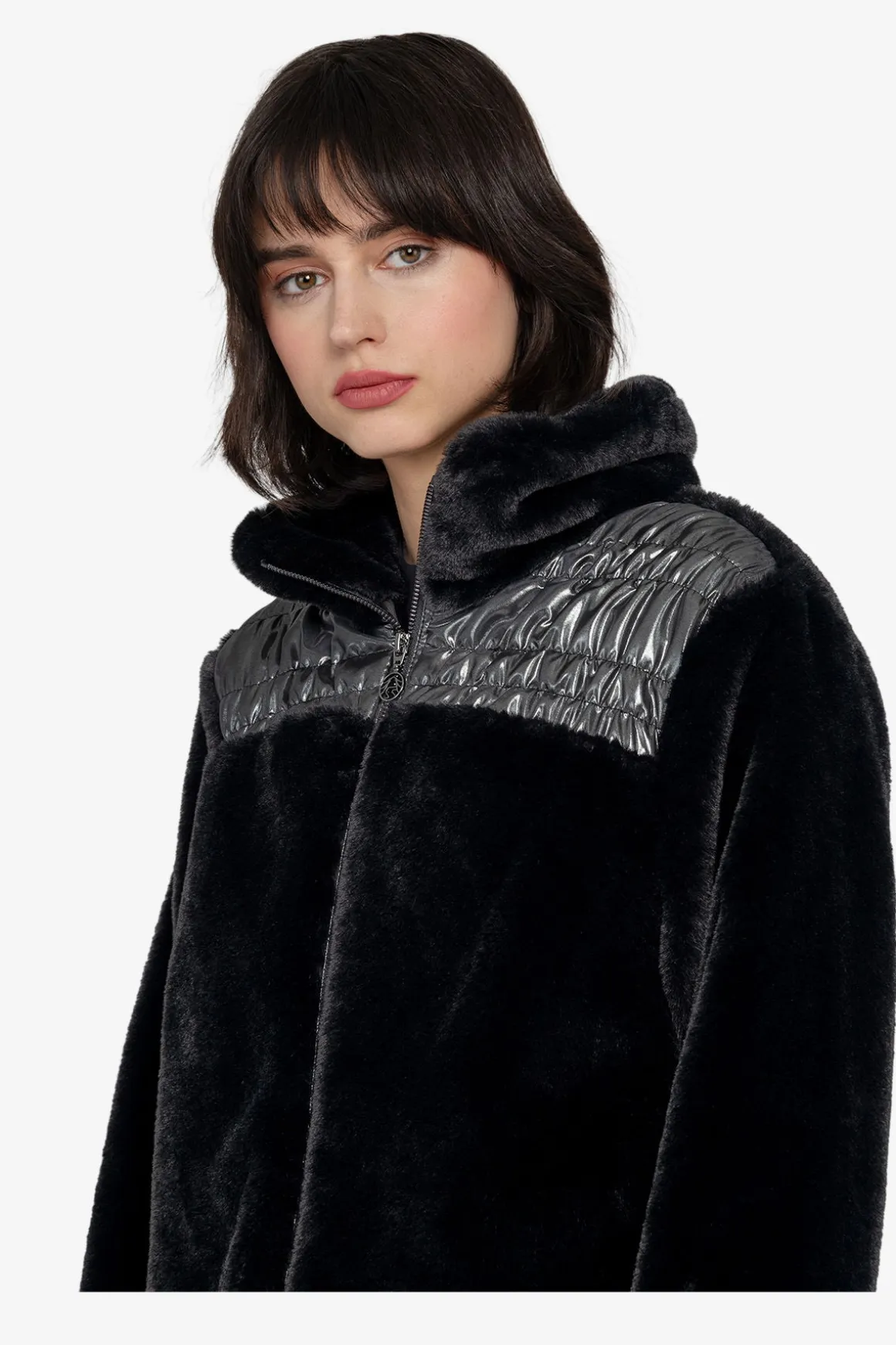 Jacken / Blazer*SPORTALM Plüschjacke mit Umlegekragen Black