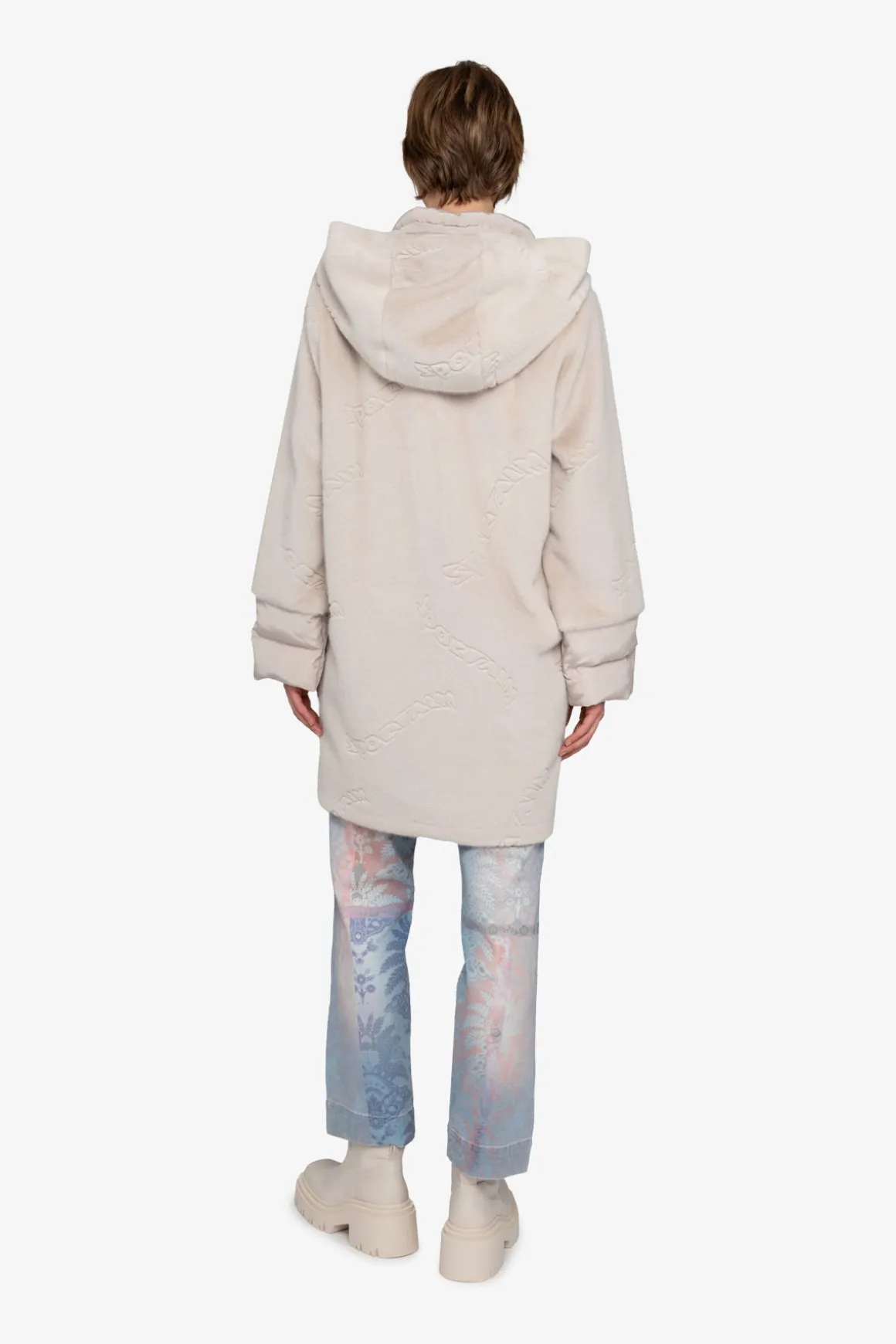 Mäntel*SPORTALM Plüschmantel mit Kapuze FlintGrey