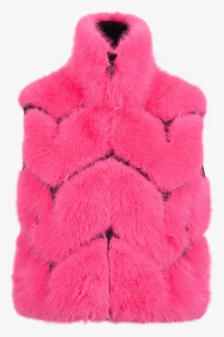 Westen|Westen*SPORTALM Plüsch-Weste mit Stehkragen NeonPink