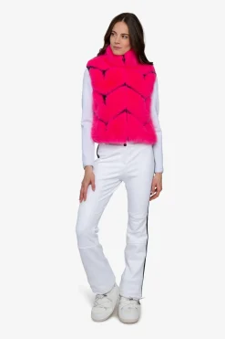 Westen|Westen*SPORTALM Plüsch-Weste mit Stehkragen NeonPink