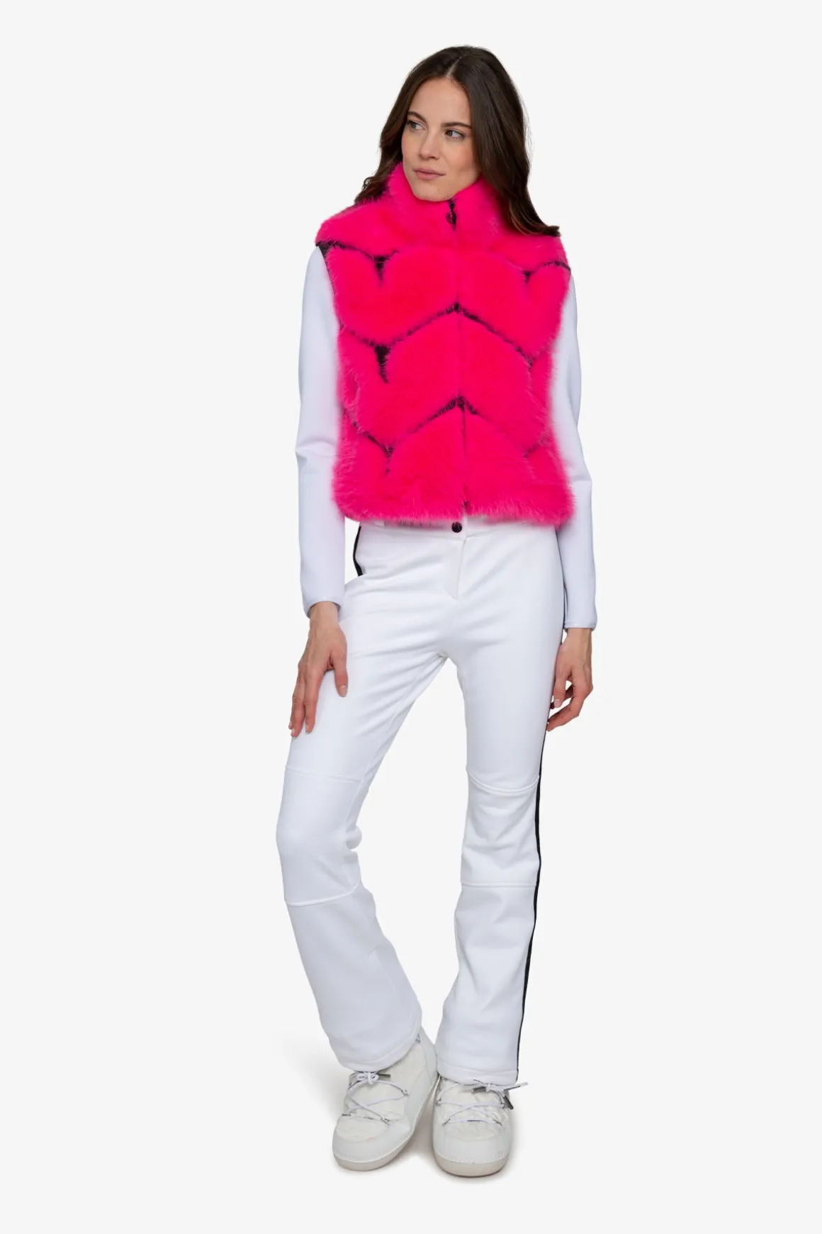 Westen|Westen*SPORTALM Plüsch-Weste mit Stehkragen NeonPink