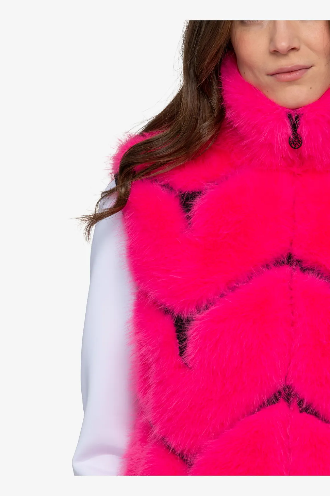 Westen|Westen*SPORTALM Plüsch-Weste mit Stehkragen NeonPink