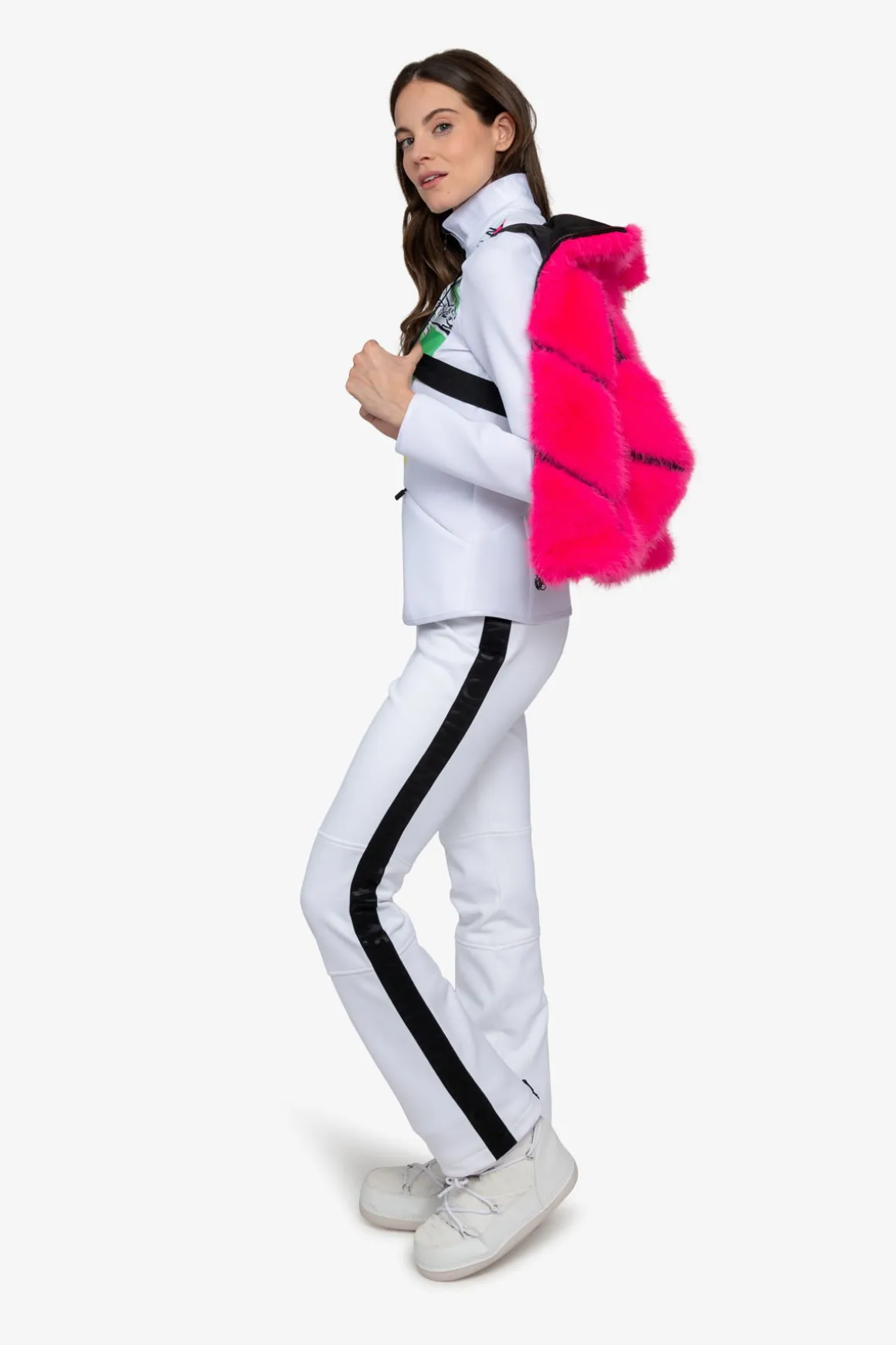 Westen|Westen*SPORTALM Plüsch-Weste mit Stehkragen NeonPink
