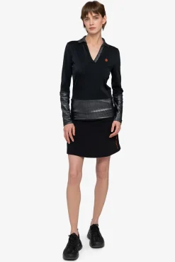 Shirts / Tops*SPORTALM Poloshirt mit V-Ausschnitt Black