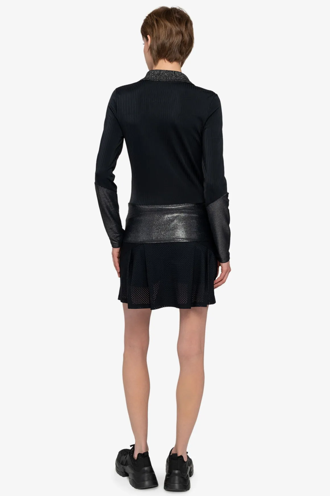 Shirts / Tops*SPORTALM Poloshirt mit V-Ausschnitt Black