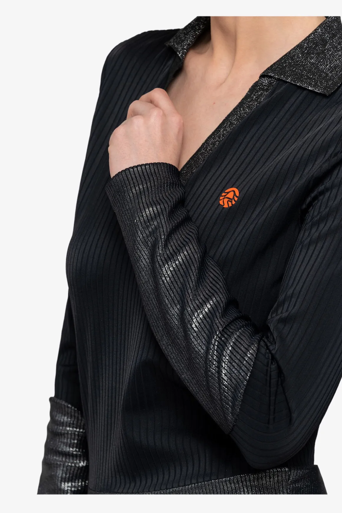 Shirts / Tops*SPORTALM Poloshirt mit V-Ausschnitt Black