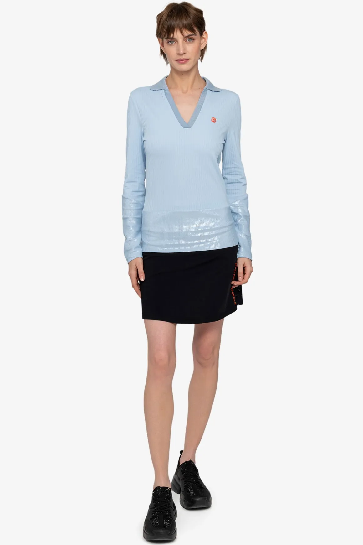 Shirts / Tops*SPORTALM Poloshirt mit V-Ausschnitt SoftSky