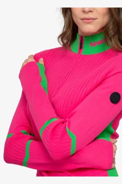 First Layer / Mid Layer*SPORTALM Pullover mit Stehkragen NeonPink