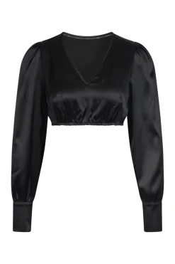 Blusen*SPORTALM Satin Dirndlbluse Black