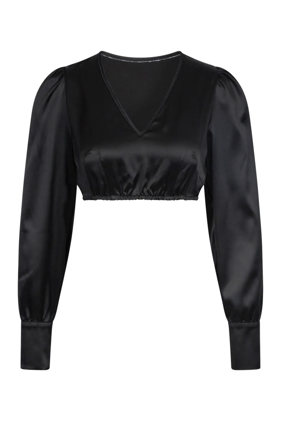 Blusen*SPORTALM Satin Dirndlbluse Black