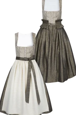 Dirndl*SPORTALM Seidendirndl mit Schürze und zusätzlichem Gürtel OpticalWhite