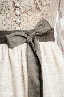 Dirndl*SPORTALM Seidendirndl mit Schürze und zusätzlichem Gürtel OpticalWhite