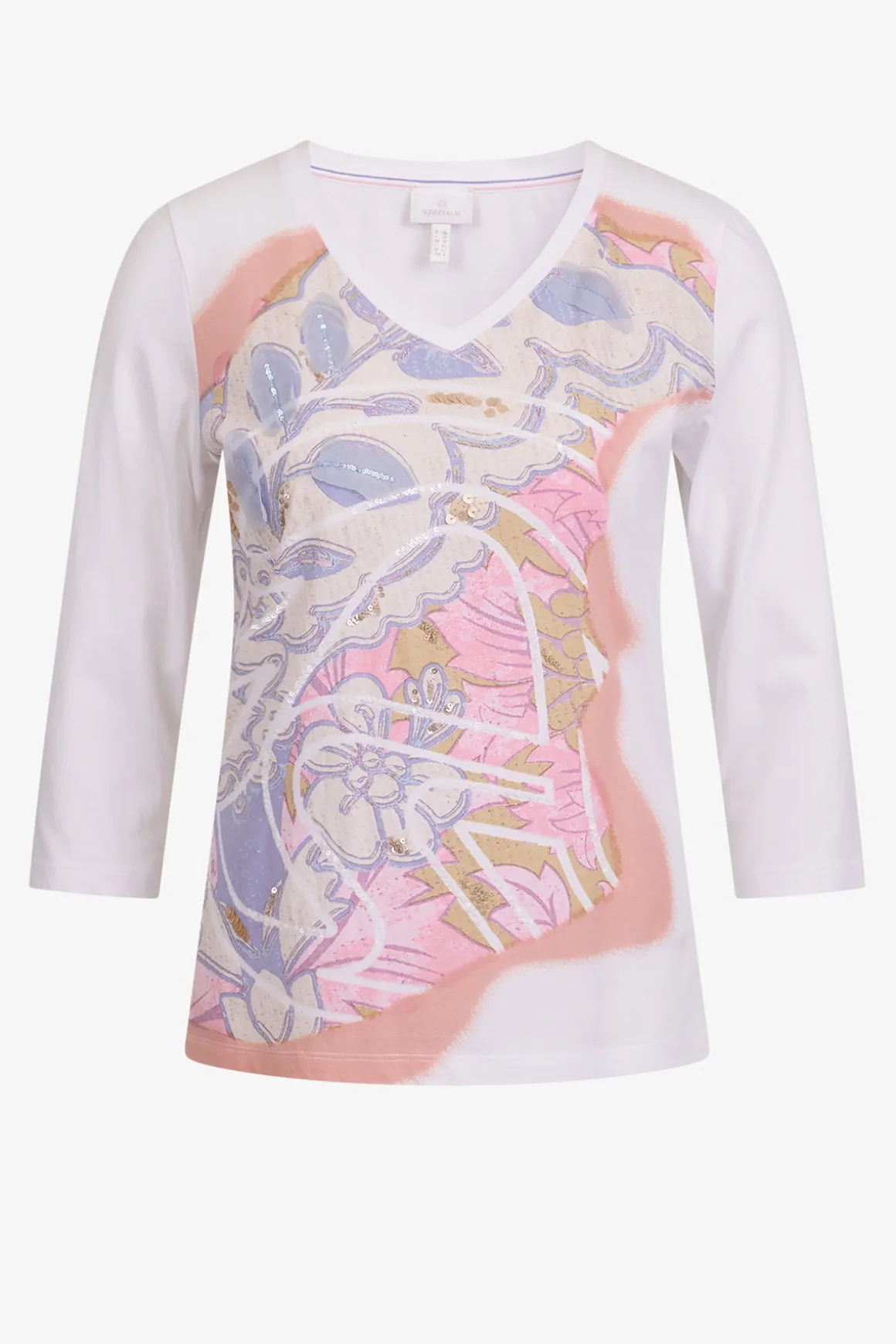 Shirts / Tops*SPORTALM Shirt mit rundem V-Ausschnitt MauveChalk
