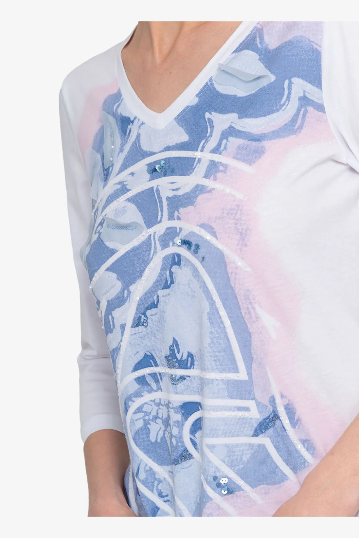 Shirts / Tops*SPORTALM Shirt mit rundem V-Ausschnitt SoftSky