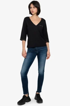 Shirts / Tops*SPORTALM Shirt mit V-Ausschnitt Black