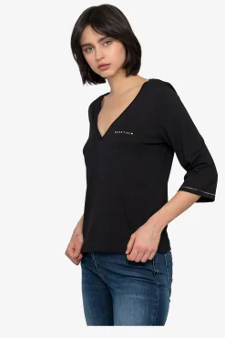 Shirts / Tops*SPORTALM Shirt mit V-Ausschnitt Black