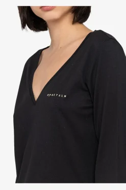 Shirts / Tops*SPORTALM Shirt mit V-Ausschnitt Black