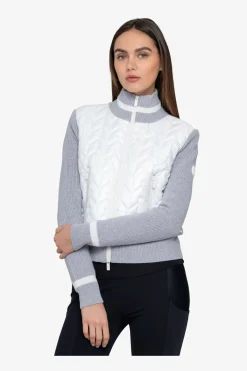 Jacken|Strick*SPORTALM Strickjacke mit Stehkragen ColdConcrete