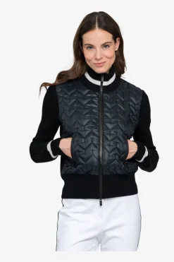 Strick|Jacken*SPORTALM Strickjacke mit Stehkragen Black