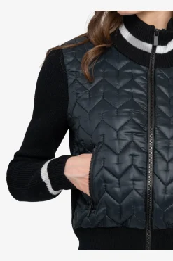 Strick|Jacken*SPORTALM Strickjacke mit Stehkragen Black