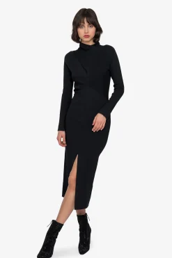 Kleider*SPORTALM Strickkleid mit Stehkragen Black