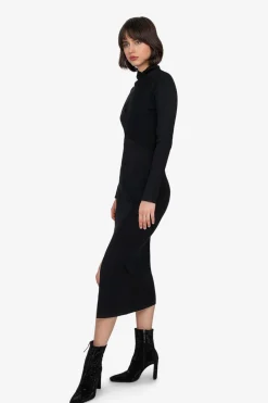 Kleider*SPORTALM Strickkleid mit Stehkragen Black