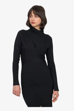 Kleider*SPORTALM Strickkleid mit Stehkragen Black