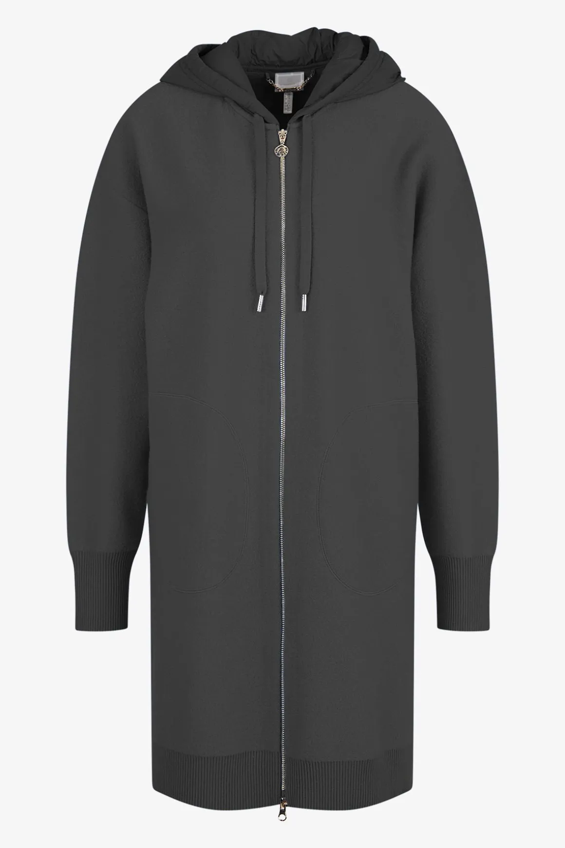 Strick|Jacken / Blazer*SPORTALM Strick-Mantel mit Kapuze Black