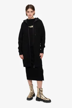 Strick|Jacken / Blazer*SPORTALM Strick-Mantel mit Kapuze Black
