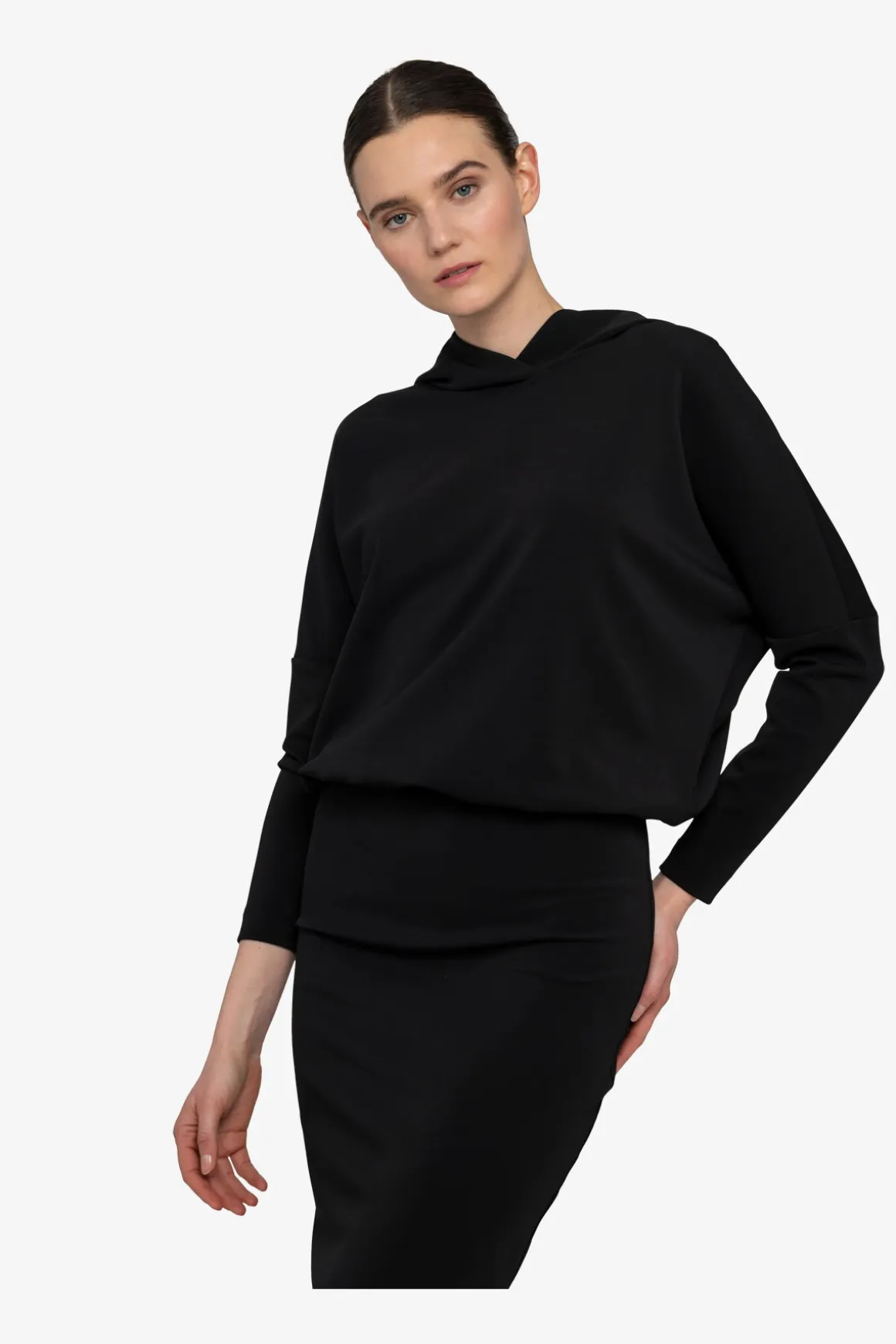 Kleider*SPORTALM Sweatkleid mit Kapuze Black