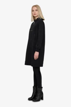 Kleider|Sweatshirts*SPORTALM Sweatkleid mit Stehkragen Black