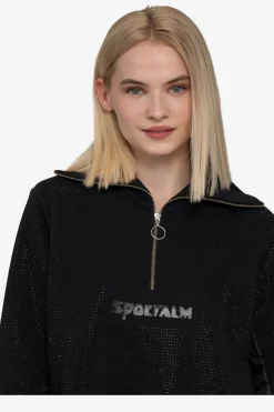 Kleider|Sweatshirts*SPORTALM Sweatkleid mit Stehkragen Black