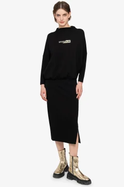 Kleider*SPORTALM Sweatkleid mit Stehkragen Black