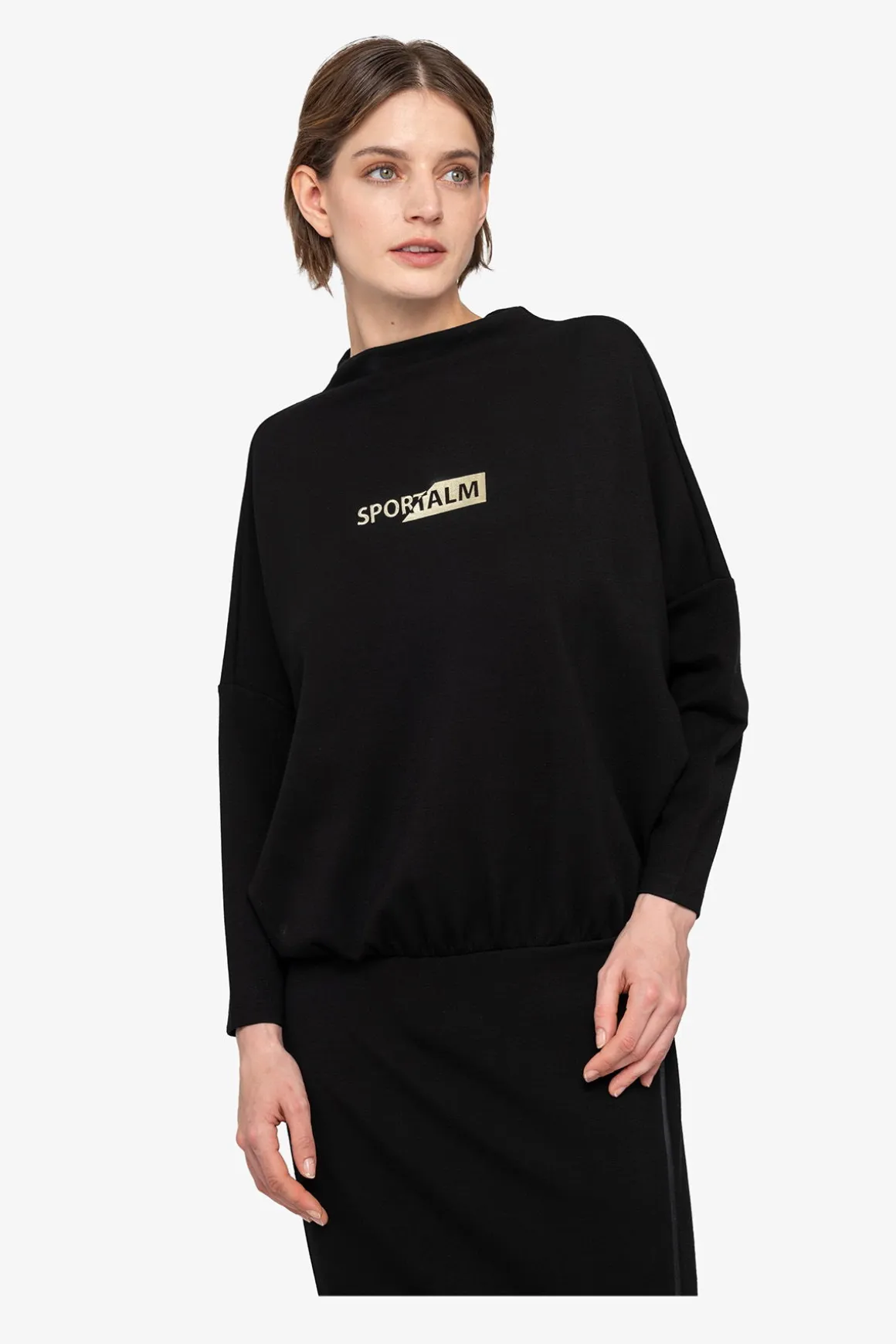 Kleider*SPORTALM Sweatkleid mit Stehkragen Black
