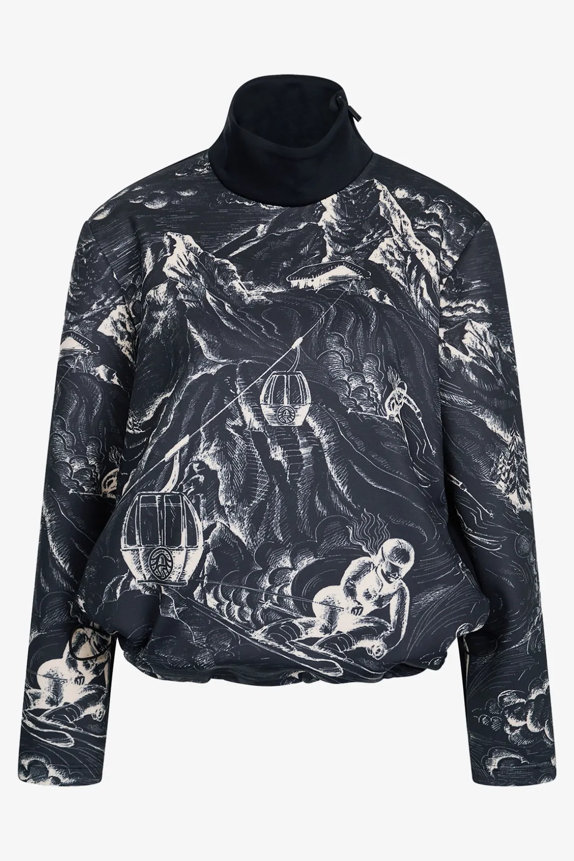 First Layer / Mid Layer*SPORTALM Sweatshirt mit Stehkragen Black