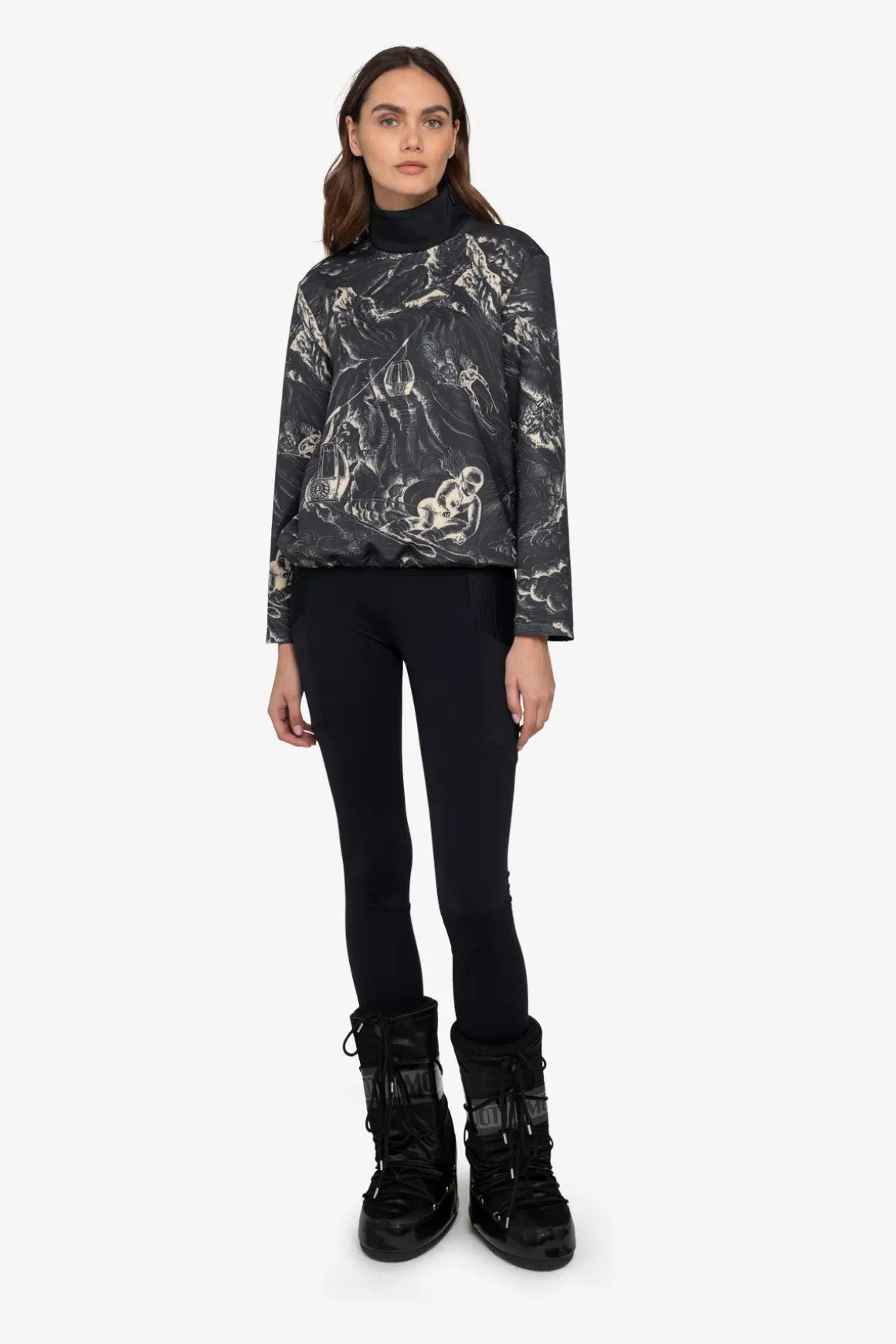 First Layer / Mid Layer*SPORTALM Sweatshirt mit Stehkragen Black