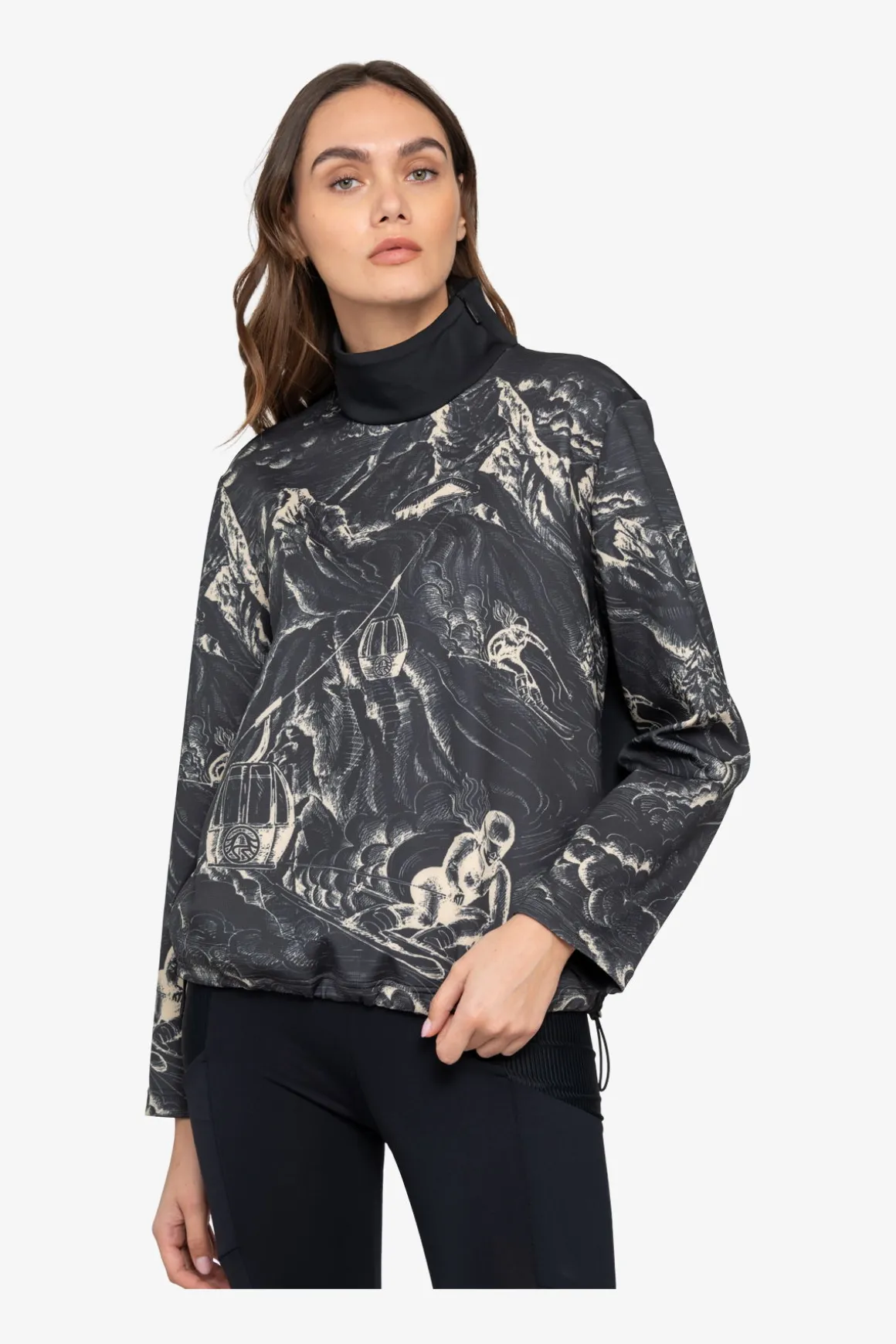 First Layer / Mid Layer*SPORTALM Sweatshirt mit Stehkragen Black