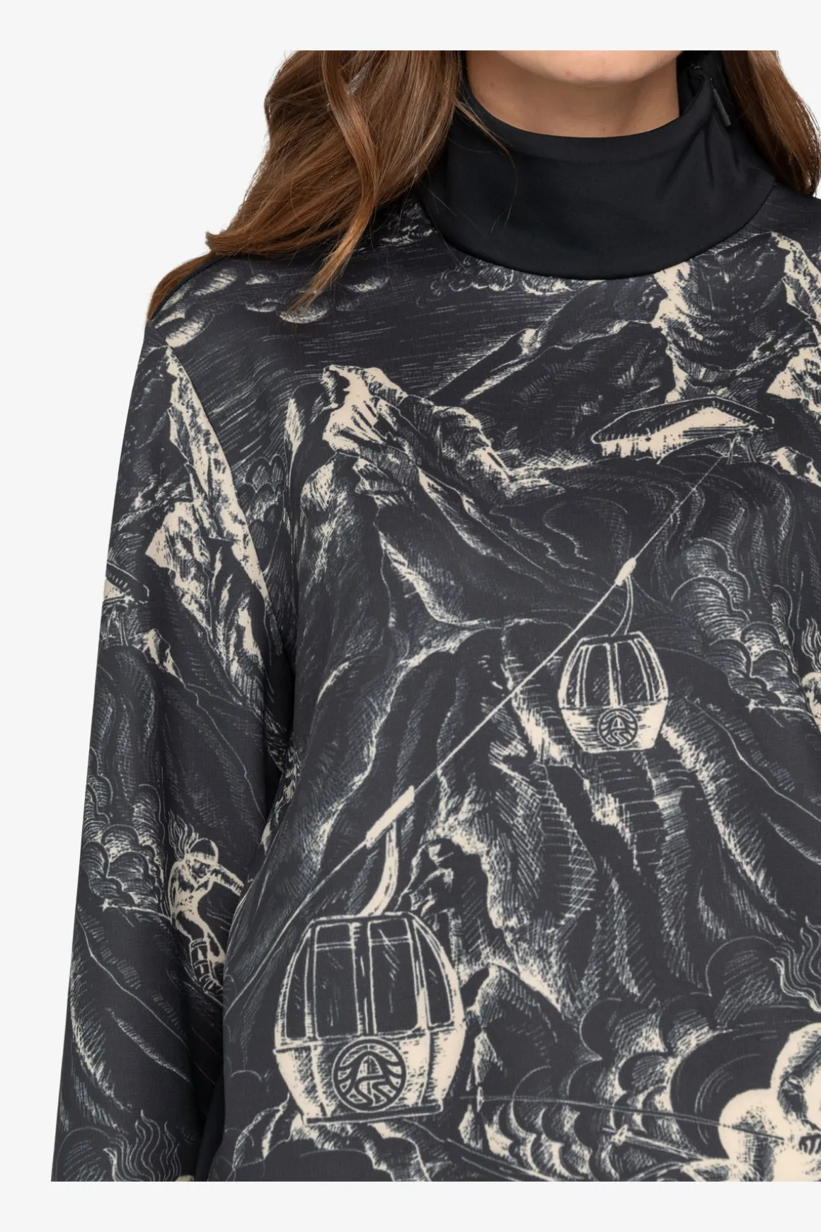 First Layer / Mid Layer*SPORTALM Sweatshirt mit Stehkragen Black