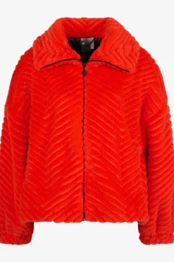 Mäntel|Jacken / Blazer*SPORTALM Unechte Pelzjacke mit Kragen PaprikaFlame