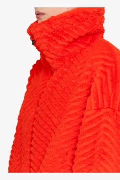 Mäntel|Jacken / Blazer*SPORTALM Unechte Pelzjacke mit Kragen PaprikaFlame