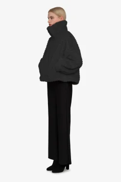 Mäntel|Jacken / Blazer*SPORTALM Unechte Pelzjacke mit Kragen Black