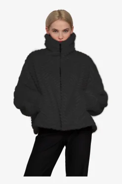 Mäntel|Jacken / Blazer*SPORTALM Unechte Pelzjacke mit Kragen Black