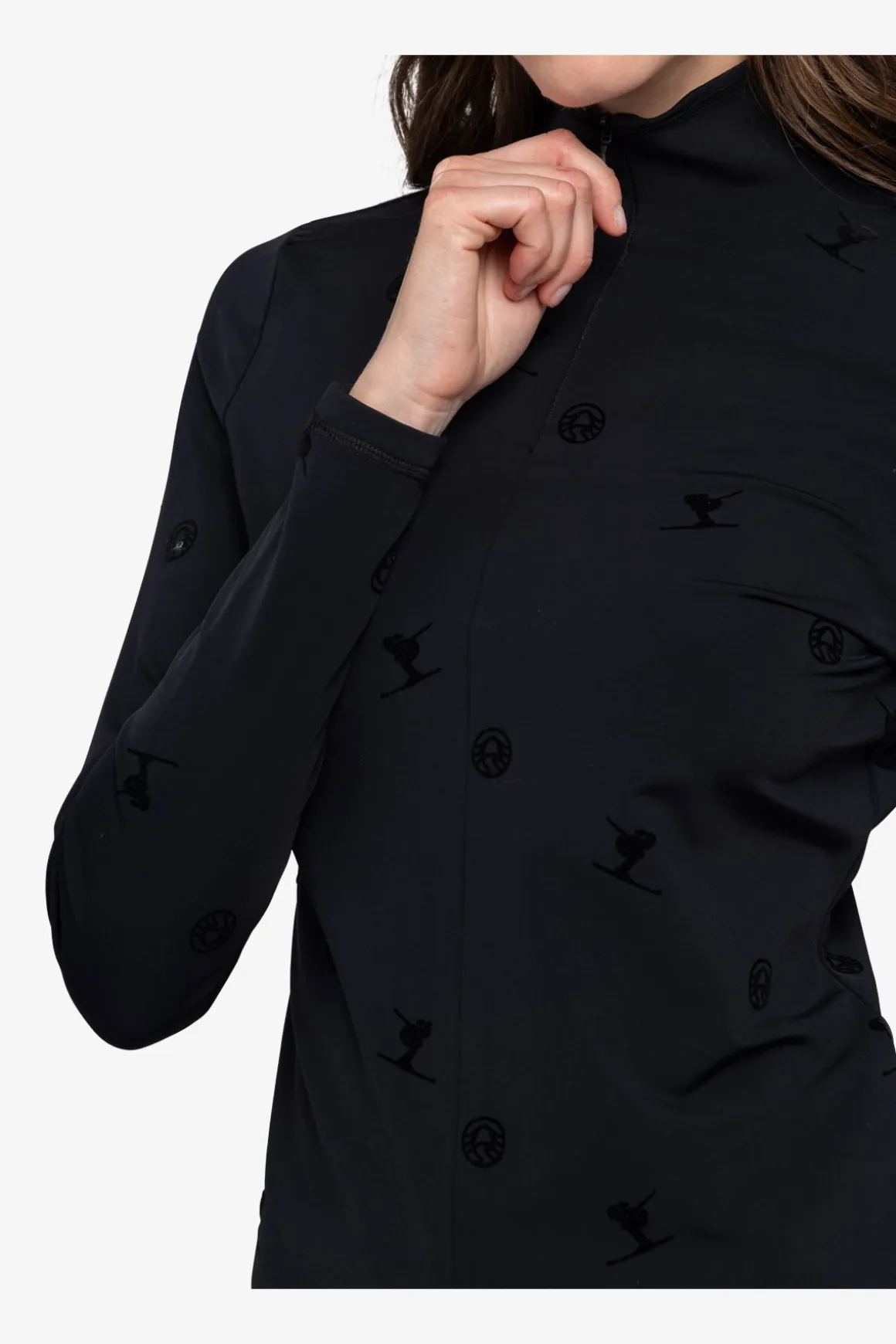 First Layer / Mid Layer*SPORTALM Unterzieher mit Stehkragen Black