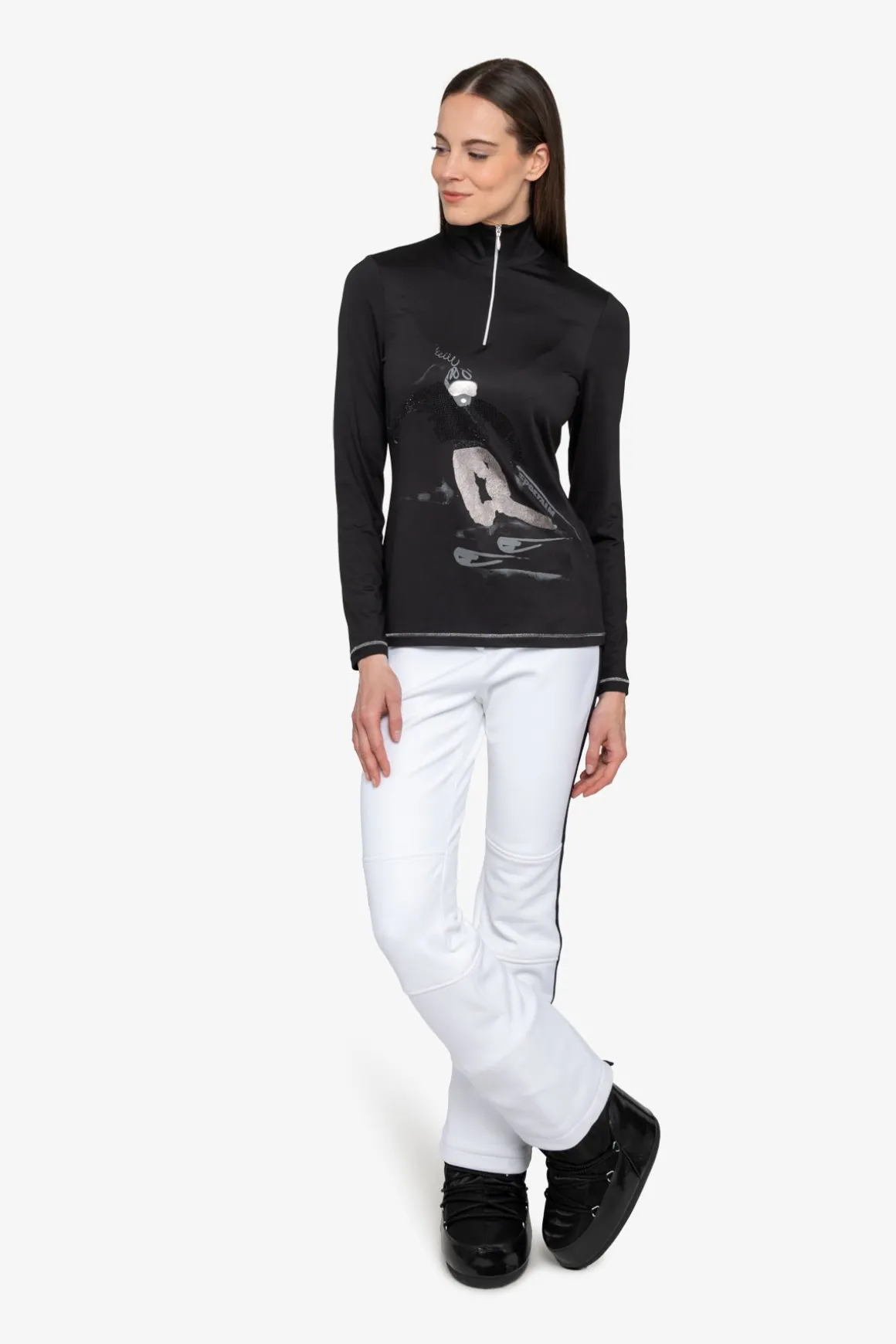 First Layer / Mid Layer*SPORTALM Unterzieher mit Stehkragen Black