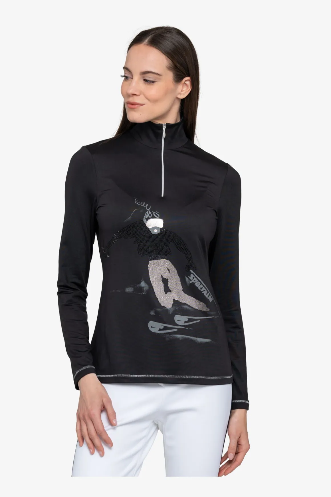 First Layer / Mid Layer*SPORTALM Unterzieher mit Stehkragen Black