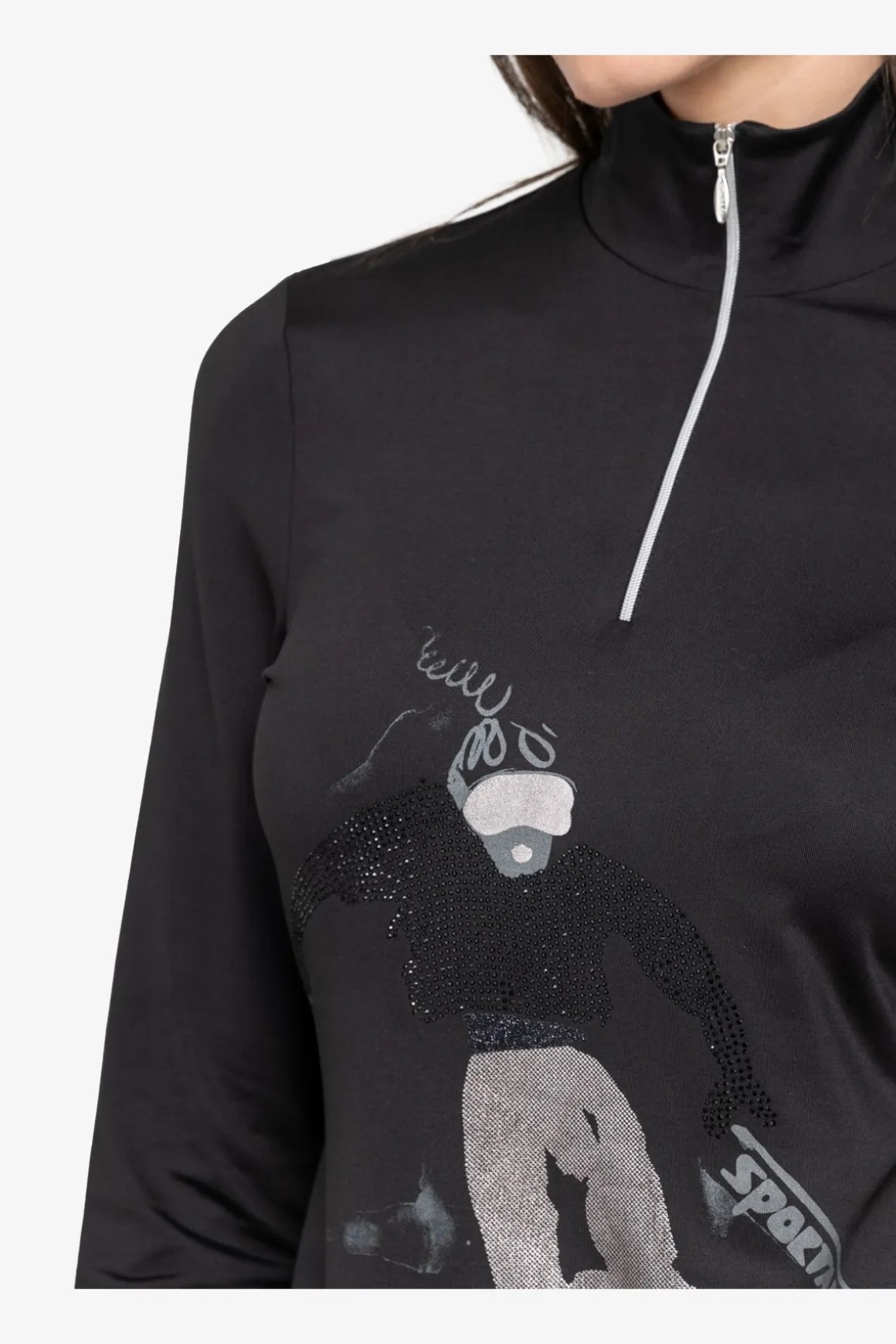 First Layer / Mid Layer*SPORTALM Unterzieher mit Stehkragen Black